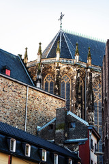 landmark Aachener Dom in Aachen, Germany, Europe