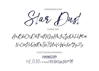 Fototapeta Star dust. Handdrawn vector font. obraz