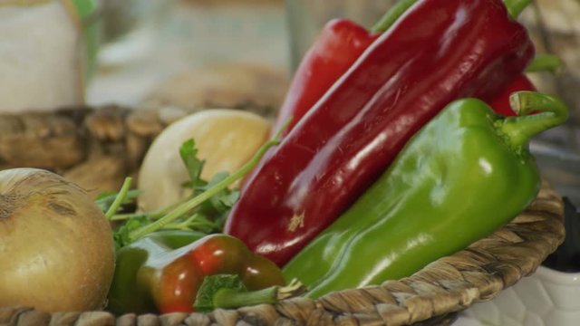 Most common spices in Balkan dishes, red & green peppers, onion, garlic & parsley