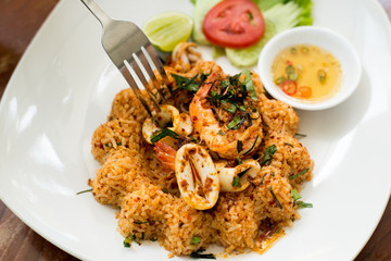 Tom Yam Seafood Fried Rice ,Thai Food