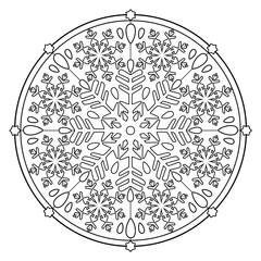 Schneeflocken-Mandala