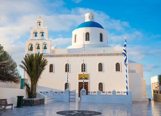 Orthodox church on Santorini Island in Greece