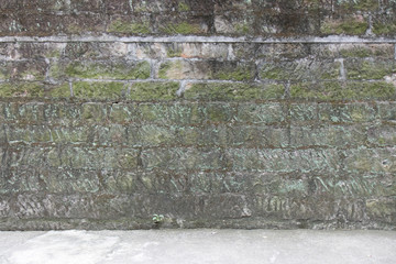 Wall of vintage brick