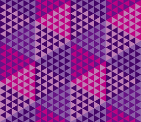 Pink and violet mosaic decorative seamless pattern. Concept purple geometric repeatable motif. Vector illustration for background, wrapping paper,  surface design.