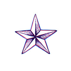 Fototapeta premium vector hand drawn star shape.