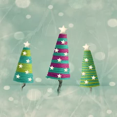 Foto op Canvas Kegels vormen kerstbomen © vali_111