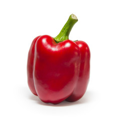 Red pepper on white background