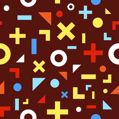 Abstract seamless colorful geometric pattern, vector illustration