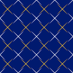 Seamless background for your designs. Modern ornament whith white and golden lines. Geometric abstract pattern