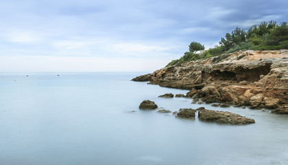 Fototapeta na wymiar Mediterranean coast in Tarragona . Spain