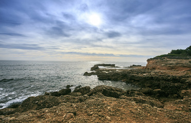 Mediterranean coast in Tarragona . Spain