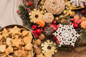  New Year and Christmas decorations for the Christmas tree, holidays and religion