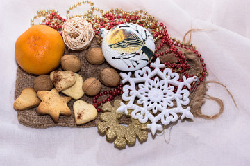  New Year and Christmas decorations for the Christmas tree, holidays and religion