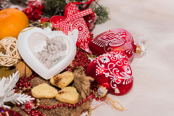  New Year and Christmas decorations for the Christmas tree, holidays and religion