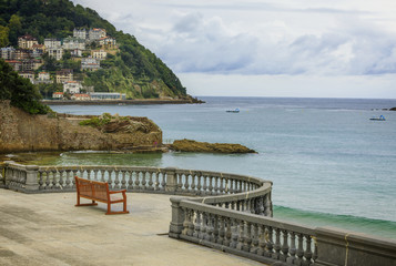 La Concha Beach in San Sebastian Donostia in Northern Spain