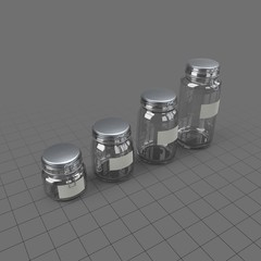 Set of four storage jars