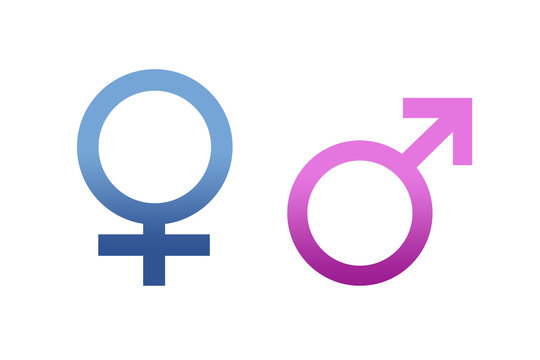 Símbolos de igualdad de género.