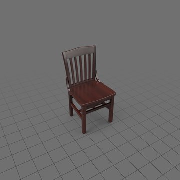 Wood chair with dark varnish