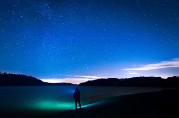 talsperre p&ouml;hl bei sternenhimmen I