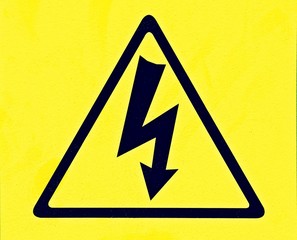 Yellow danger sign