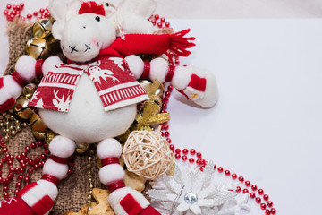 Obraz premium Christmas decorations, New Year tree, holidays and religion.