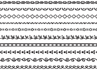 Illustrated seamless borders