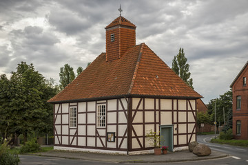 Small rural church in Lower Saxony. Germany.