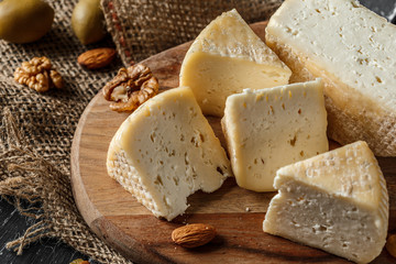 Cheese on the wooden table