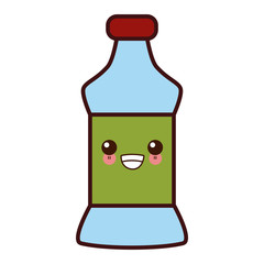 Empty bottle isolated kawaii cute cartoon