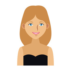 Young woman profile cartoon