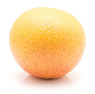 Red grapefruit isolated on white background.