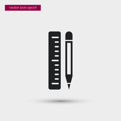 Education icon simple vector sign