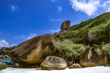 Landscape of a tropical island in Thailand. Similan islands.