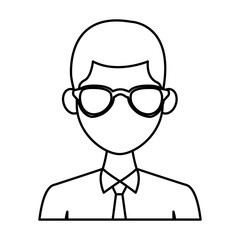 Young man with elegant clothes and sunglasses