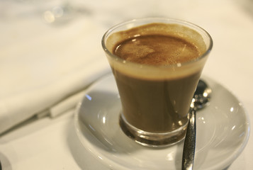 Cup of cofee with milk