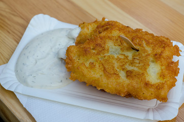 Pancakes potato. Street Food.