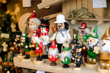 Christmas toys in market.