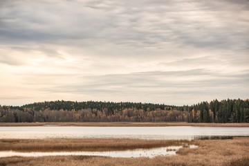 View over river delta in Porvoo Finland