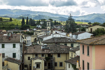 Obraz premium Buildings and roof tops of Greve in Chianti, Tuscany, Italy