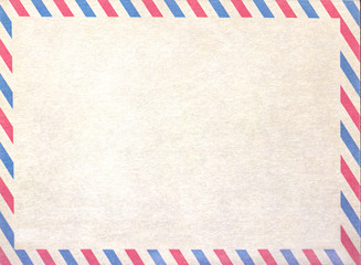 Empty airmail blank or letter, cardboard paper.