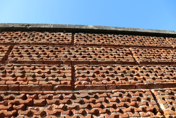 high wall in bricks