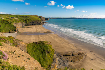 Coast and clouds at North Haven, Pembrokeshire, Dyfed, Wales, UK