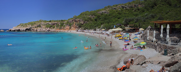 Mediterranean beaches. The beach of "Drobni Pijesak" in Montenegro.