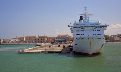 Ferry in port