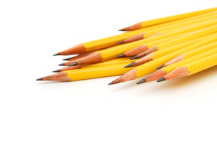 Pencils on white