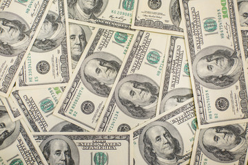 Hundred dollar bills background cover horizontal