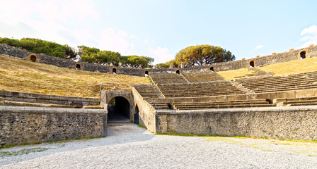 Amphitheatre in pompeii, naples. The oldest surviving Roman amphitheatre