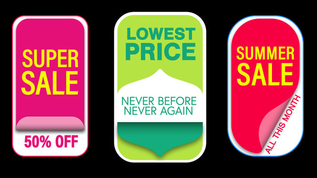 Rounded Rectangle Sticker Titles