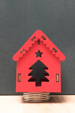 Christmas decoration and coin