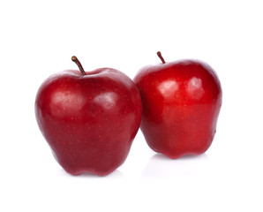 Fresh red apple isolated on white. With clipping path